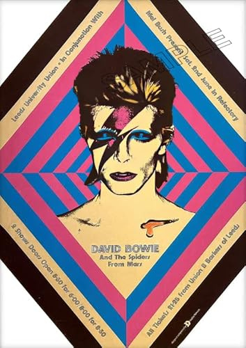 David Bowie Poster Vintage Rock Sänger Indie Pop Glam Rock Wandkunst Bild A4