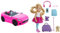 Barbie Convertible 2-Seater Vehicle, Pink Car with Rolling Wheels & Realistic Details, Gift for 3+ & ​Chelsea Travel Doll, Blonde, With Puppy, Carrier & Accessories, For 3 To 7 Year Olds, FWV20