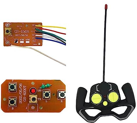 MagiDeal 4CH RC Télécommande avec Antenne Transmetteur et Récepteur Circuit Imprimé Haute Performance Réponse Rapide DIY RC Jouet Pièces de Rechange 27MHz