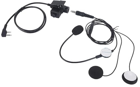 Pdflie Walkie Talkie Helmet Earpiece Headset with Boom Mic Tactical K1 U94 PTT Compatible for Baofeng Kenwood Retevis(Civilian Wiring,Black, Wired)
