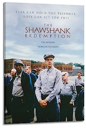 Filmposter The Shawshank Redemption, Raumdekoration, ästhetisches Poster, künstlerisches Poster für Schlafzimmer, Wohnzimmer, Wände, 30 x 45 cm, Rahmenstil