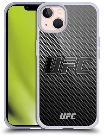 Head Case Designs Offizielle UFC Kohlefaser Logo Gelhülle [Militärischer Schutzgrad] Kompatibel Mit Apple iPhone 13 Und Kompatibel Mit MagSafe