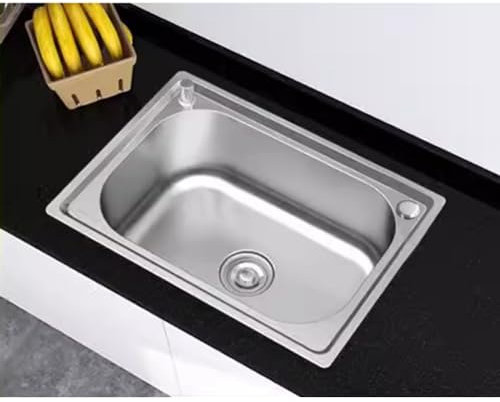 NEZIH Handwaschbecken Aus Rostfreiem Stahl, Einschub/Unterbecken Mit Einer Schüsselküchenspüle, Anti-Overblow-Waschbecken, Verwendung Für Haushaltsräume Riegel Verwenden/Silver/38 * 33 * 18.5Cm