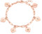 Personalised Multiple Name Bracelet Heart Pendant - Solid 925 Sterling Silver - Custom Gift for Her - Handmade Charm Jewellery (18K Rose Gold)