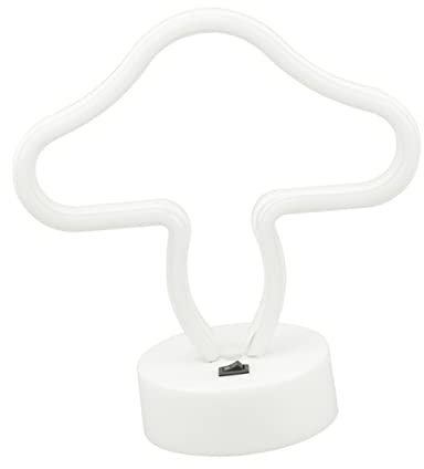 OSALADI Niedliches -nachtlicht in Pilzform Warmweiße Neonlampe Keine Batterie Im Lieferumfang Enthalten für Jungen- und Mädchenzimmer Heimdekoration