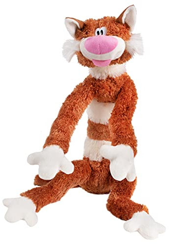 FANCY Lange Katze Kuscheltier 70cm groß Plüsch Nackenkissen Seitenschläferkissen Katze Spielzeug Kinder und Erwachsene (rot)