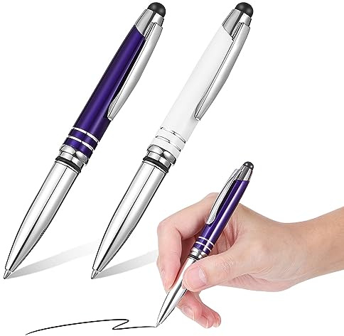 Toddmomy 2 StüCk Kugelschreiber Mit Licht Und Touchpen,Led Kugelschreiber FüR Universelles Tablet-Smartphone