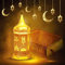 Shinybox Eid Festival Dekoratives Licht, Ramadan Lantern, Ramadan Deko Lampe, Ramadan Dekoration, Lampe Mond Stern Dekoration, Ramadan Mondlampe für Ramadan Muslimische Festival Dekorative(B)