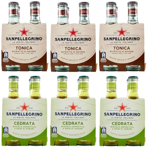24er-Pack Testpaket San Pellegrino Cedrata Alkoholfreies Getränk + Tonica Rovere Alkoholfreies Getränk 20cl Einweg-Glasflasche