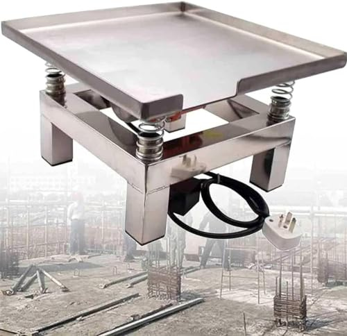 XDLYWUZIQ Electric Concrete Vibrating Table, Electric Vibrating Table, Vibrating Test Bench Compactor Platform Stainless Steel Mini Vibration Table, 3000RPM, For Shake The Precipitate,35 * 35cm