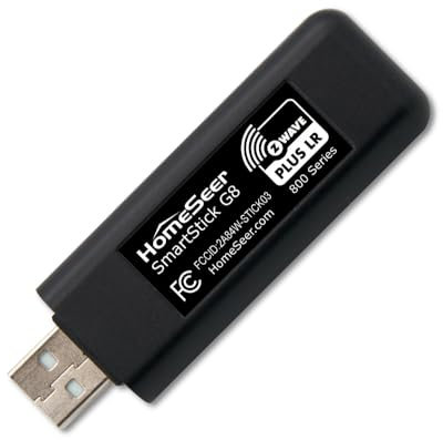 HomeSeer SmartStick G8 (Serie 800) Z-Wave Plus v2 Long Range (LR) S2 Controller USB per HomeSeer e Home Assistant Software e Hub