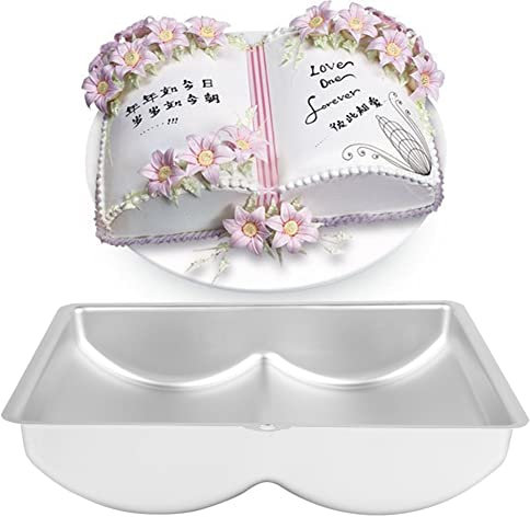 WOOXGEHM Kuchenform in Buchform, Gute Wärmeübertragung, Gleichmäßige Erwärmung, Kuchenform Aus Aluminiumlegierung, Einfaches Entformen, Einfache Reinigung, Verschleißfestigkeit