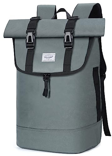 TAN.TOMI Ryanair Handgepäck 43x30x20 Handgepäck Rucksack Tasche, Rolltop Rucksack Herren Damen, Travel Backpack mit Laptop-Fach, Daypack Laptop Rucksackfür Reise Schule Outdoor-Aktivitäten