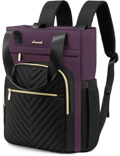 LOVEVOOK Backpack Womens 17.3 inch Laptop Rucksack Bags 2 in 1 Ladies Tote Handbags Waterproof Fashion Backpacks School Bag for Girls Casual Daypacks for Travel Business Uni