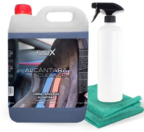 FULLCARX Alcantara Cleaner 5 Litres Nettoyant Alcantara Voiture, Enlève les Taches, Puissant pour Sièges Revêtement Textile, Arôme Frais Neutralise les Odeurs Produit Nettoyage Detailing Professionnel