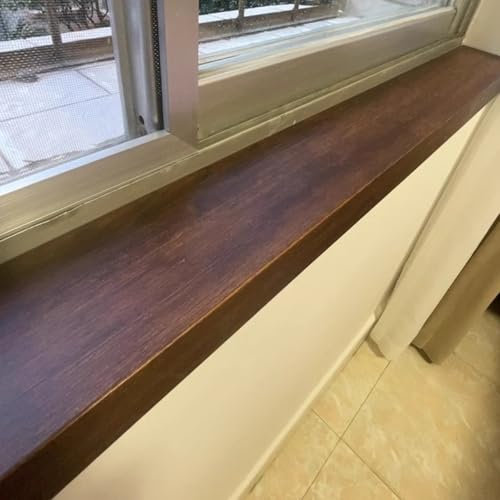 Housse de rebord de fenêtre en forme de L en panneau de fibres de bois pour dortoir, appartement, housse de nez durable pour fenêtres de taille personnalisée (L 150 cm x l 10 cm)