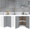 IBUQDDV Vorratsschrank Unterschrank Küchenschränke Sideboard Eck-Hängeschrank Grau Sonoma 57x57x60 cm Holzwerkstoff für Esszimmer, Wohnzimmer, Küche