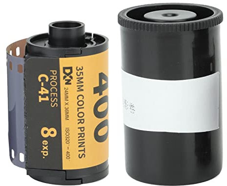 Camera Color Film ISO 320‑400 35mm Fine Grain Wide Exposure Latitude HD Camera Color Negative Film for 135 Camera Disposable Photographic Color Print Negative Film (8 Sheet)