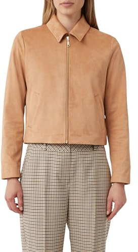 Comma Leichte Jacke aus Veloursleder-Imitat mit Reißverschluss