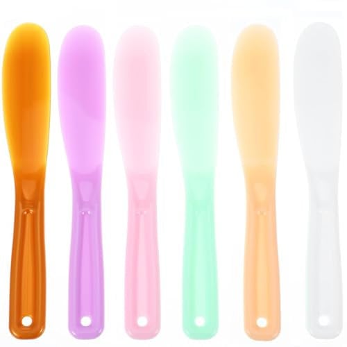 6 PCS Plastic Spatula for Mask, Face Cream Spatula Jelly Mask Spatula,Skin Care Facial Cream Beauty Spoon for Cream Skincare Lotion Disposable Beauty Cosmetic Makeup Spatulas
