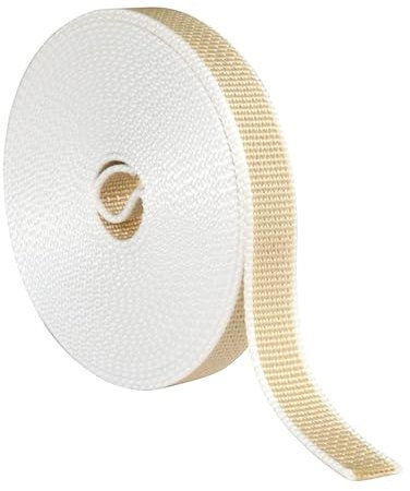 Cintino per Tapparelle Avvolgibili Super Resistente Cinghia in Cotone Rinforzato per Tapparelle e Persiane, Adatto a Uso Interno ed Esterno (Beige, 18mm x 7.5m) art 2208281/B