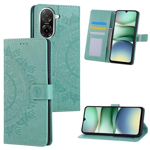 HTDELEC Handyhülle für Xiaomi Redmi A5 4G Hülle,Premium PU Lederhülle mit Kartensteckplatz und Magnetverschluss Klapphülle Book Case Schutzhülle - Grün
