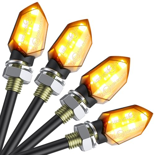 COLORLAM 4 PCS 5LED Universal Motorcycle Motorbike Indicators 12V Amber