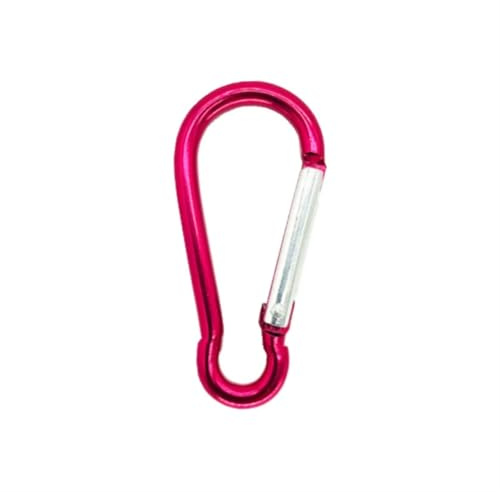 2/5/10/15PCS Spring Clasp Hook Aluminum Alloy Carabiner Spring Snap Clip Hooks Keychain Climbing Carabiner for Key Camping Tools for Fixing(Rose Red,2 PCS)