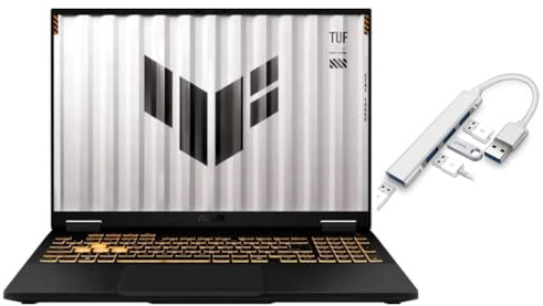ASUS TUF 16 FHD+ 165Hz Gaming Laptop | Intel Core i7-14650HX |NVIDIA GeForce RTX 5060| Retroilluminato |Retroilluminato | 32GB RAM DDR5 | 1024GB SSD |Jaeger Gray |Windows 11 Home |Bundle con USB 3.0
