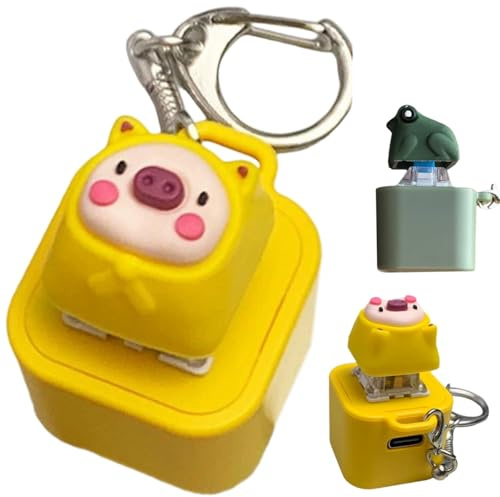 Jouet anti-stress en forme de grenouille pour adultes à partir de 18 ans, porte-clés amusant rechargeable avec lumières colorées, porte-clés grenouille qui se coince facilement, cadeau pour adultes