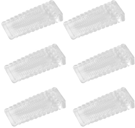 6 Pcs Door Stoppers, Rubber Door Stops for Bottom of Door, Non-Slip Stackable Blocker for Floor Patio