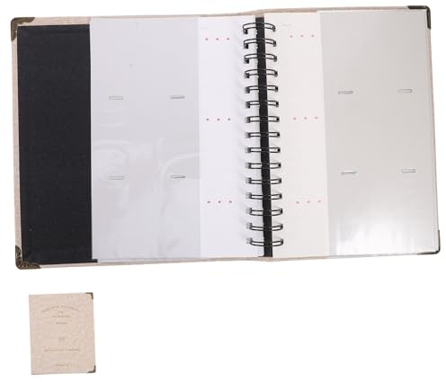 Operitacx Portable Tickets Album with Deformation Resistance and Pu Plastic Material, for Organizing Travel Pictures, Cards Storage Album and Receipt Collection