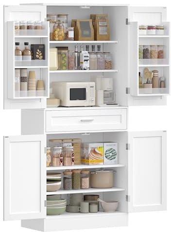 Hzuaneri Buffetschrank mit 6-stufigem Türrückseiten-Regalsystem