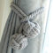 One Pair Of Handmade Curtain Tie Backs, Tied Curtain Clip Tassel Cotton Rope Tie Ball Back Curtain Accessories (Grey)