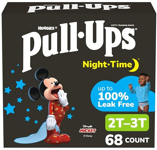 Pull-Ups Night-Time Potty Training Pants for Boys, 2T-3T (18-34 lb.), 68 Ct. (Packaging May Vary)