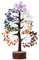 FASHIONZAADI Seven Chakra Gemstone Crystal Tree - Feng Shui Bonsai Money Natural Healing Crystals Chakras Reiki Stones Good Luck Home Decoration Gift Office Décor Size 10-12 inch (Silver Wire)