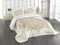 ABAKUHAUS Beige Tagesdecke Set, Tribal Flower Ethnische Spitze, Set mit Kissenbezug Sommerdecke, für Einzelbetten 170 x 220 cm, Braun Elfenbein