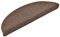 vidaXL 15x Treppenmatte Stufenmatte Stufenschoner Treppenschoner Treppenteppich Treppenschutz Matte Matten Teppich Halbrund Kaffeebraun 56x17x3 cm
