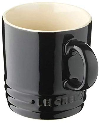 Le Creuset Tazza cappuccino London in gres vetrificato, 200 ml, Nero Lucido, 70303201400099