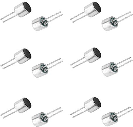 Fielect 30Pcs 6050P-52DB Electret Microphone Pickup 6mm x 5mm Cylindrical Condenser MIC with Pins