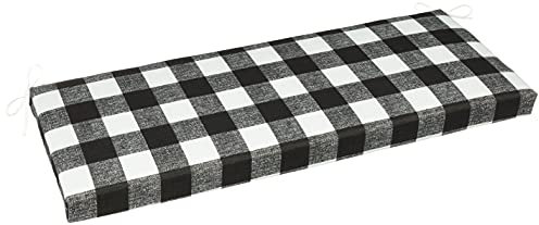 Pillow Perfect Anderson Sitzbank/Schaukel-Auflage für drinnen und draußen, matt, Schwarz, 1 Stück