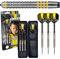 Harrows Dave Chisnall Chizzy 80% Tungsten Steel Tip Darts Set 21g, 22g, 23g & 24g | Inklusive schwarzer Midi Supergrip Schäfte, Prime Flights & Reiseetui (22g)
