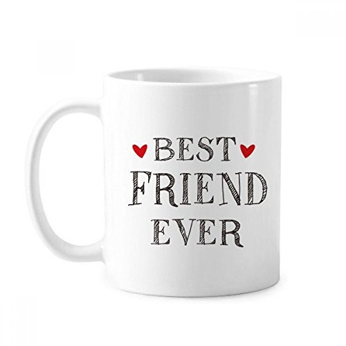 Tasse en céramique avec citation « Best friend ever » en forme de cœur