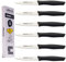 ARCOS Boîte de 6 Couteaux d'office | Set de Couteaux | 6 Pieces | Couteau à éplucher | Couteau à légumes | Couteau profesionelle | Inoxydable Nitrum 10 cm | Couteaux de Cuisine | Coleur Noir