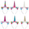 Jiahuade 6 Stück Einhorn Horn Haarreif Kinder,Einhorn Stirnband,Kindergeburtstag Haarreif,Horn Stirnband Haarband für Mädchen,Head Accessoires Party Dekoration,für Ostern Geburtstag Party Karneval