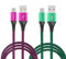 RAEWSTCO 2 confezioni Cavo USB Type-C 3A / 5A Ricarica ultrarapida Carica USB-C Cavo intrecciato in nylon Custodia in alluminio, design speciale con supporto antistrappo (1.5M+2.5M)