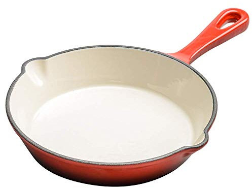 Padella Smaltata Manico Lungo Padella Fondo Piatto Wok-16cm