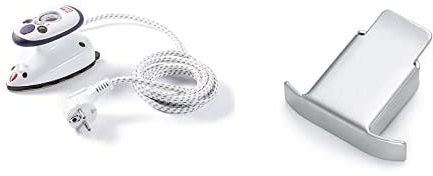 Prym Mini Ferro a Vapore & Saumhilfe für Nahtzugabe Guida Magnetica per orlature, Aiuto per Orlo, Acciaio, Argento, Confezione da 1