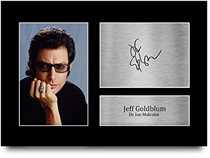 HWC Trading A4 Jeff Goldblum Jurassic Park Geschenke Gedruckt, Signiert Autogramm Bild Für Film-Erinnerungsstücke-Fans - A4 Eingerahmt