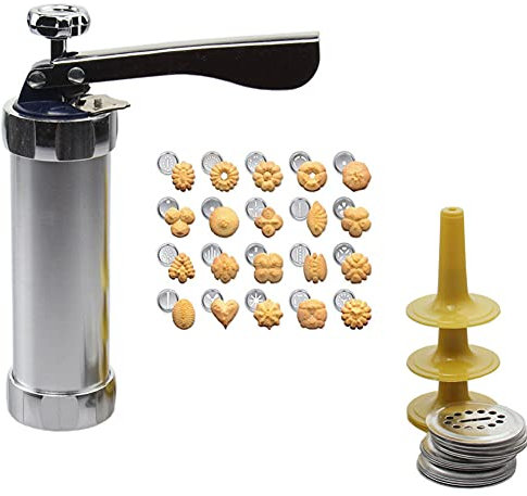 WDDC Pressa per Biscotti Macchina, Kit Pistola Pressa per Biscotti, Pressa per Biscotti in Acciaio Inossidabile, Strumenti Che Possono Essere Utilizzati per Fare i Biscotti in Cucina
